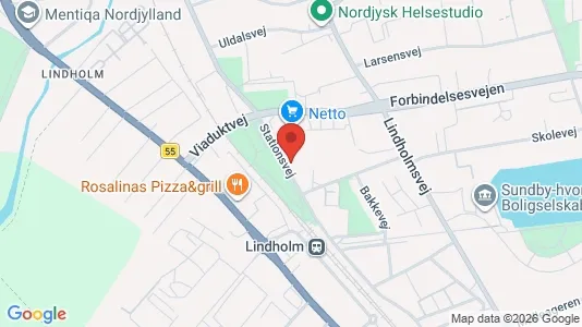 Lejligheder til leje i Nørresundby - kort over placeringen