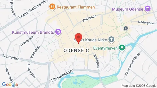 Lejligheder til leje i Odense C - kort over placeringen