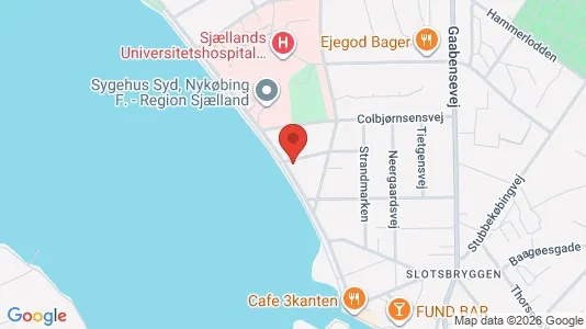 Lejligheder til salg i Nykøbing Falster - kort over placeringen