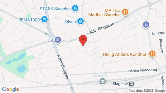 Lejligheder til leje i Slagelse - kort over placeringen