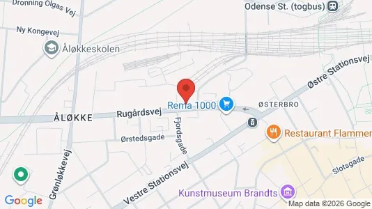 Lejligheder til salg i Odense C - kort over placeringen