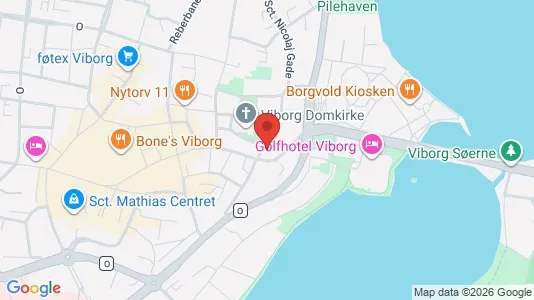 Lejligheder til leje i Viborg - kort over placeringen