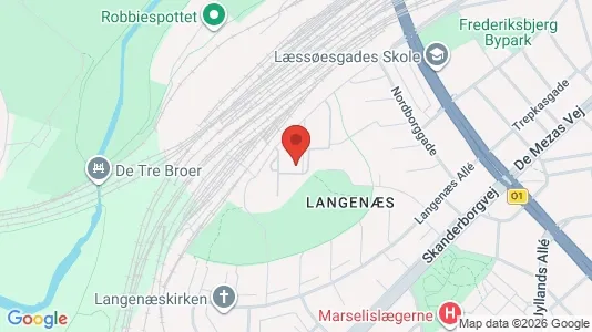 Andelsboliger til salg i Århus C - kort over placeringen