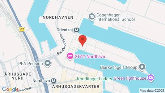 Lejligheder til salg i Nordhavn - kort over placeringen