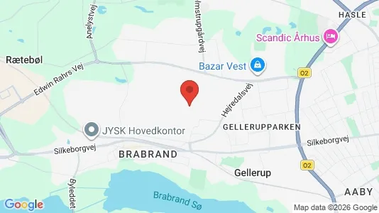 Huse til salg i Brabrand - kort over placeringen