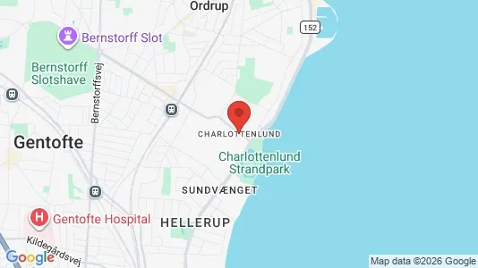 Huse til salg i Charlottenlund - kort over placeringen