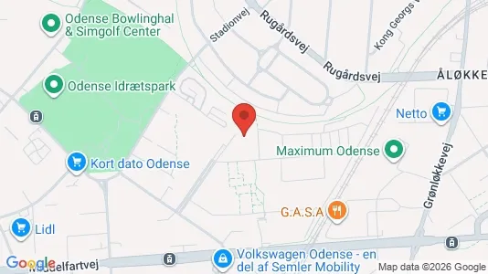 Lejligheder til leje i Odense V - kort over placeringen