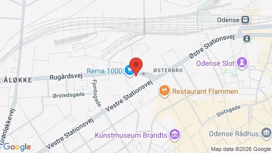 Lejligheder til leje i Odense C - kort over placeringen