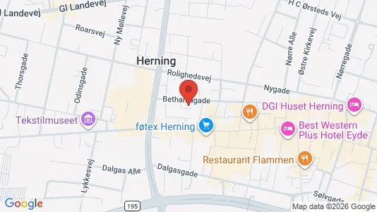 Lejligheder til leje i Herning - kort over placeringen