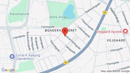 Lejligheder til leje i Aalborg Centrum - kort over placeringen
