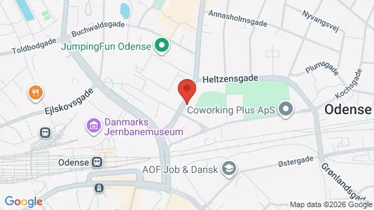 Lejligheder til leje i Odense C - kort over placeringen