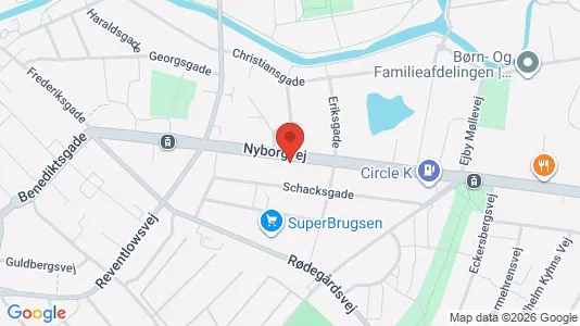 Lejligheder til leje i Odense C - kort over placeringen
