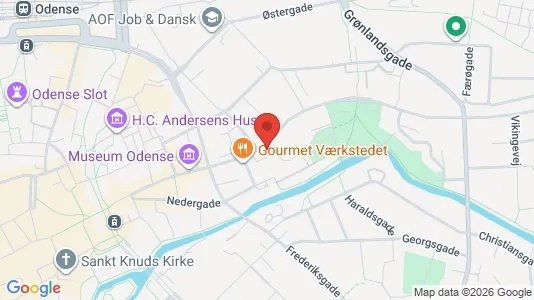 Lejligheder til leje i Odense C - kort over placeringen