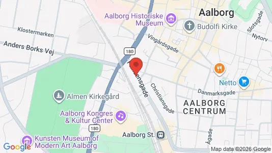 Lejligheder til leje i Aalborg Centrum - kort over placeringen