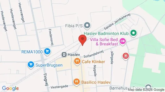 Lejligheder til leje i Haslev - kort over placeringen