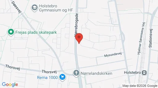Lejligheder til leje i Holstebro - kort over placeringen