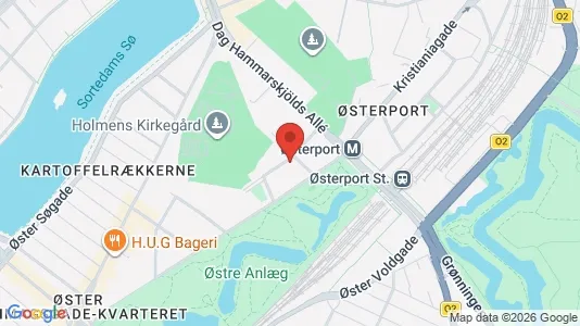 Lejligheder til leje i Østerbro - kort over placeringen