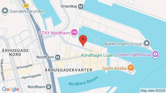 Lejligheder til leje i Nordhavn - kort over placeringen