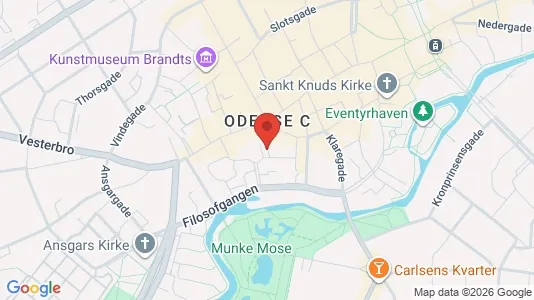 Lejligheder til leje i Odense C - kort over placeringen
