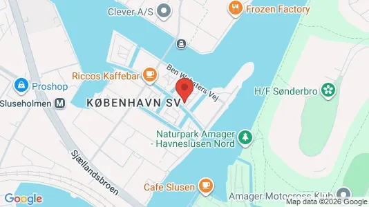 Værelser til leje i København SV - kort over placeringen
