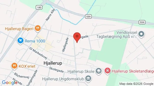 Lejligheder til leje i Hjallerup - kort over placeringen