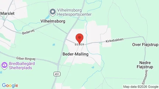 Rækkehuse til salg i Beder - kort over placeringen