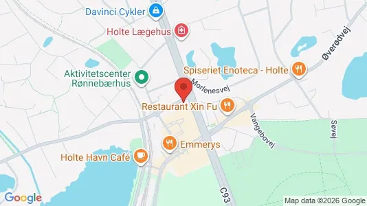 Lejligheder til salg i Holte - kort over placeringen