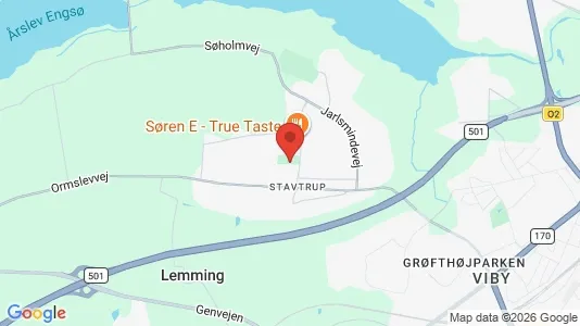 Huse til salg i Viby J - kort over placeringen