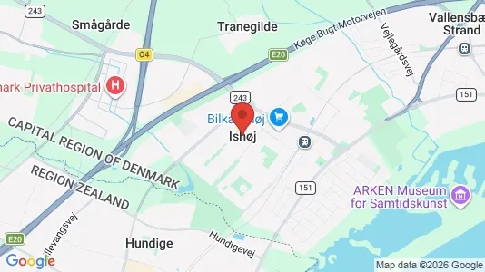 Huse til salg i Ishøj - kort over placeringen