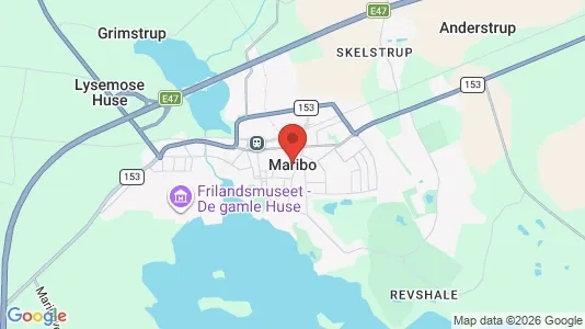 Huse til salg i Maribo - kort over placeringen