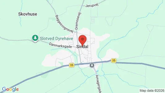 Lejligheder til leje i Sindal - kort over placeringen
