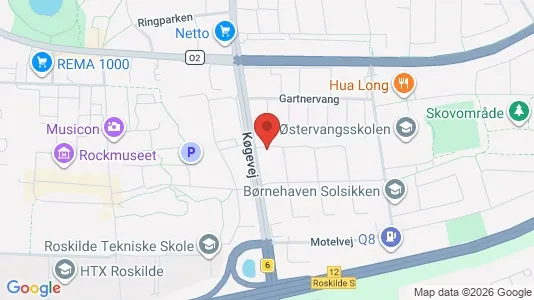 Lejligheder til salg i Roskilde - kort over placeringen