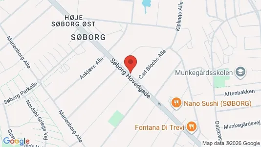 Lejligheder til salg i Søborg - kort over placeringen