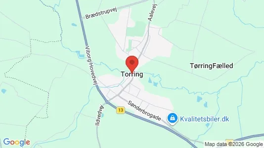 Huse til salg i Tørring - kort over placeringen