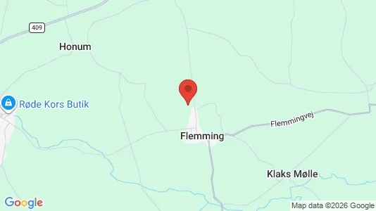 Huse til salg i Flemming - kort over placeringen