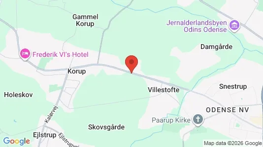 Huse til salg i Odense NV - kort over placeringen