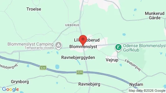Huse til salg i Blommenslyst - kort over placeringen