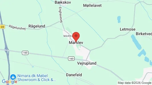 Huse til salg i Marslev - kort over placeringen