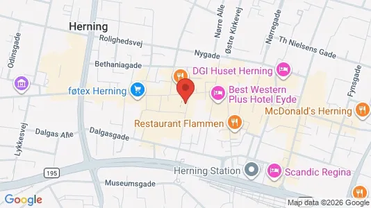 Lejligheder til salg i Herning - kort over placeringen
