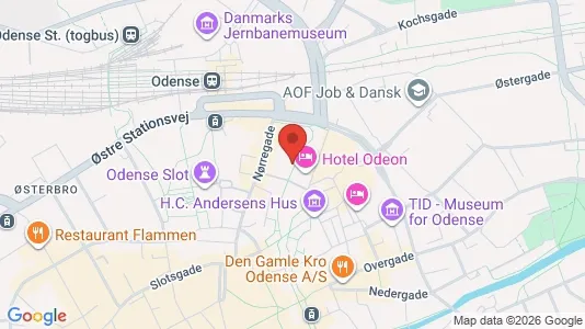 Lejligheder til salg i Odense C - kort over placeringen