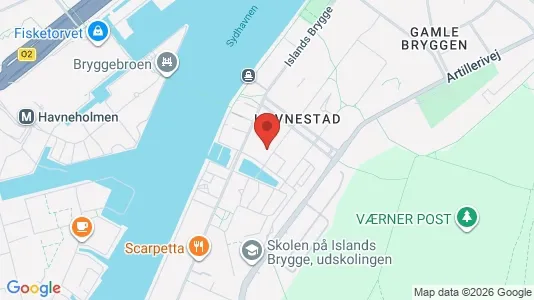 Lejligheder til salg i København S - kort over placeringen