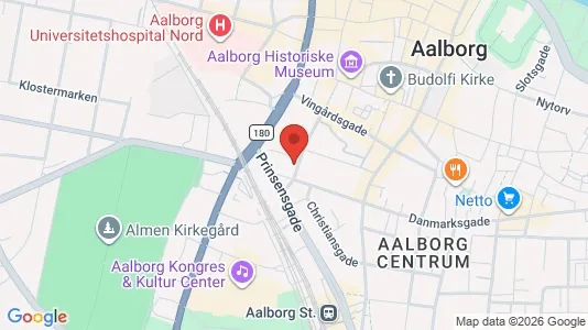Lejligheder til salg i Aalborg Centrum - kort over placeringen