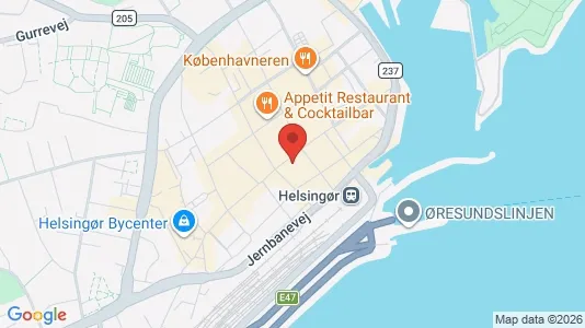 Lejligheder til salg i Helsingør - kort over placeringen
