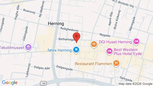 Lejligheder til salg i Herning - kort over placeringen