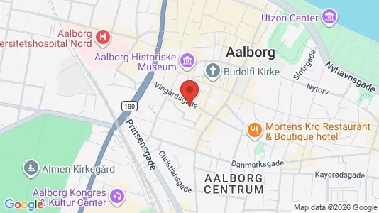 Lejligheder til salg i Aalborg Centrum - kort over placeringen