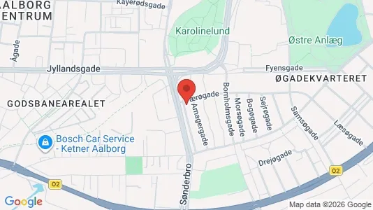 Lejligheder til salg i Aalborg Centrum - kort over placeringen