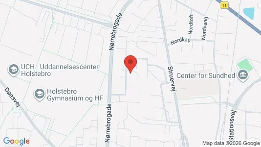 Lejligheder til salg i Holstebro - kort over placeringen