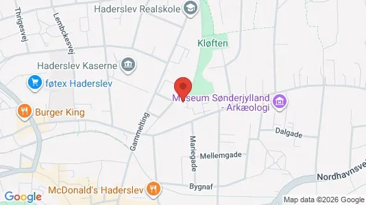 Lejligheder til salg i Haderslev - kort over placeringen