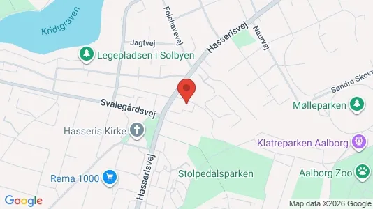 Lejligheder til salg i Aalborg Centrum - kort over placeringen