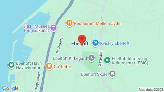 Lejligheder til salg i Ebeltoft - kort over placeringen